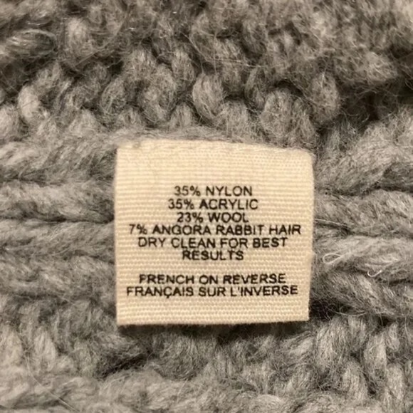 Anthropologie Sleeping On Snow Metamorphosis Poncho Chunky Cable Knit Wool Blend - Picture 11 of 12